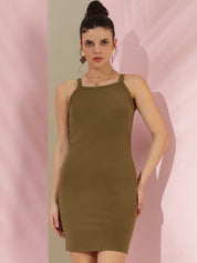 Stylecast X KOTTY Basics Shoulder Straps Bodycon Mini Dress