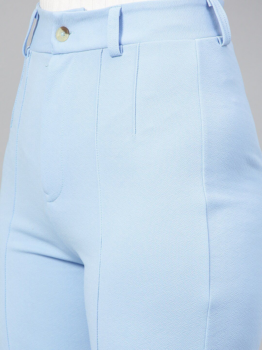 KOTTY BIZwear Women Relaxed High-Rise Easy Wash Parallel Wide Leg Trousers