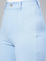 KOTTY BIZwear Women Relaxed High-Rise Easy Wash Parallel Wide Leg Trousers