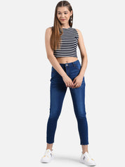 Kotty Women Blue Skinny Fit High-Rise Clean Look Jeans