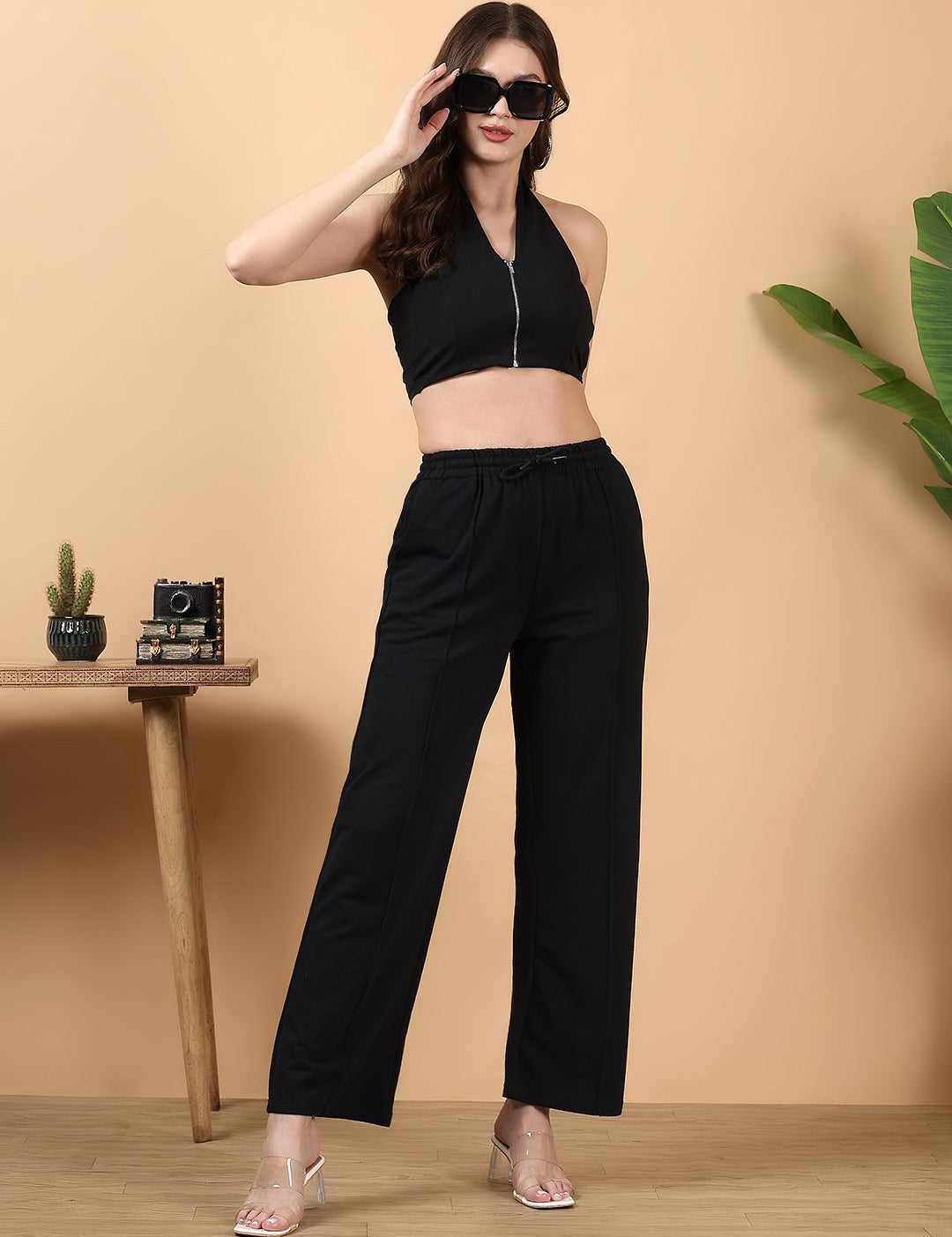 Kotty Women Cotton Mid Rise Track Pants