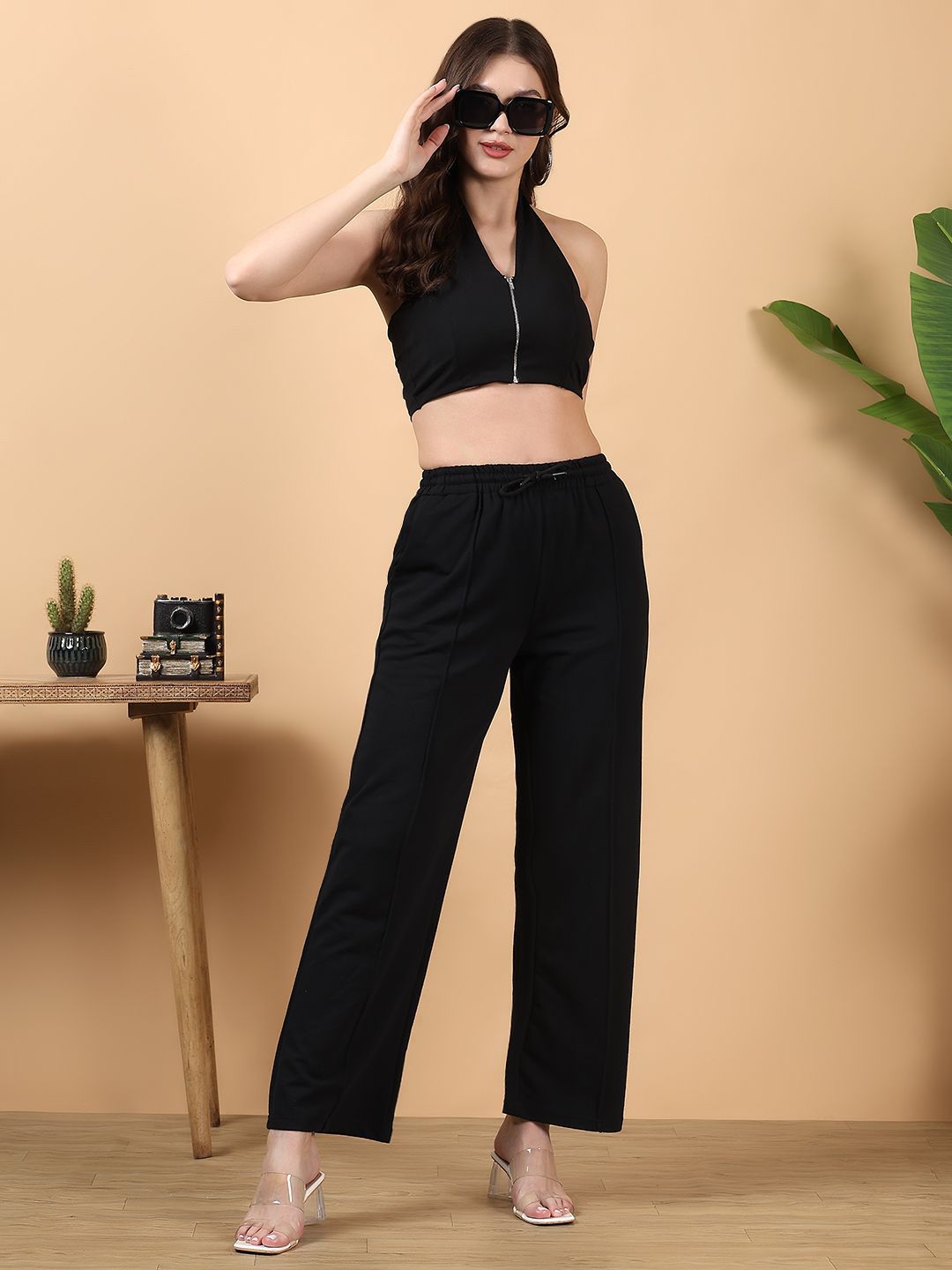 Kotty Women Cotton Mid Rise Track Pants