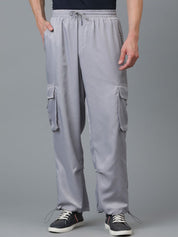 Kotty Men Relaxed Low-Rise Easy Wash Cargos Trousers