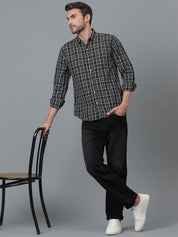 Kotty New Checked Spread Collar Casual Shirt