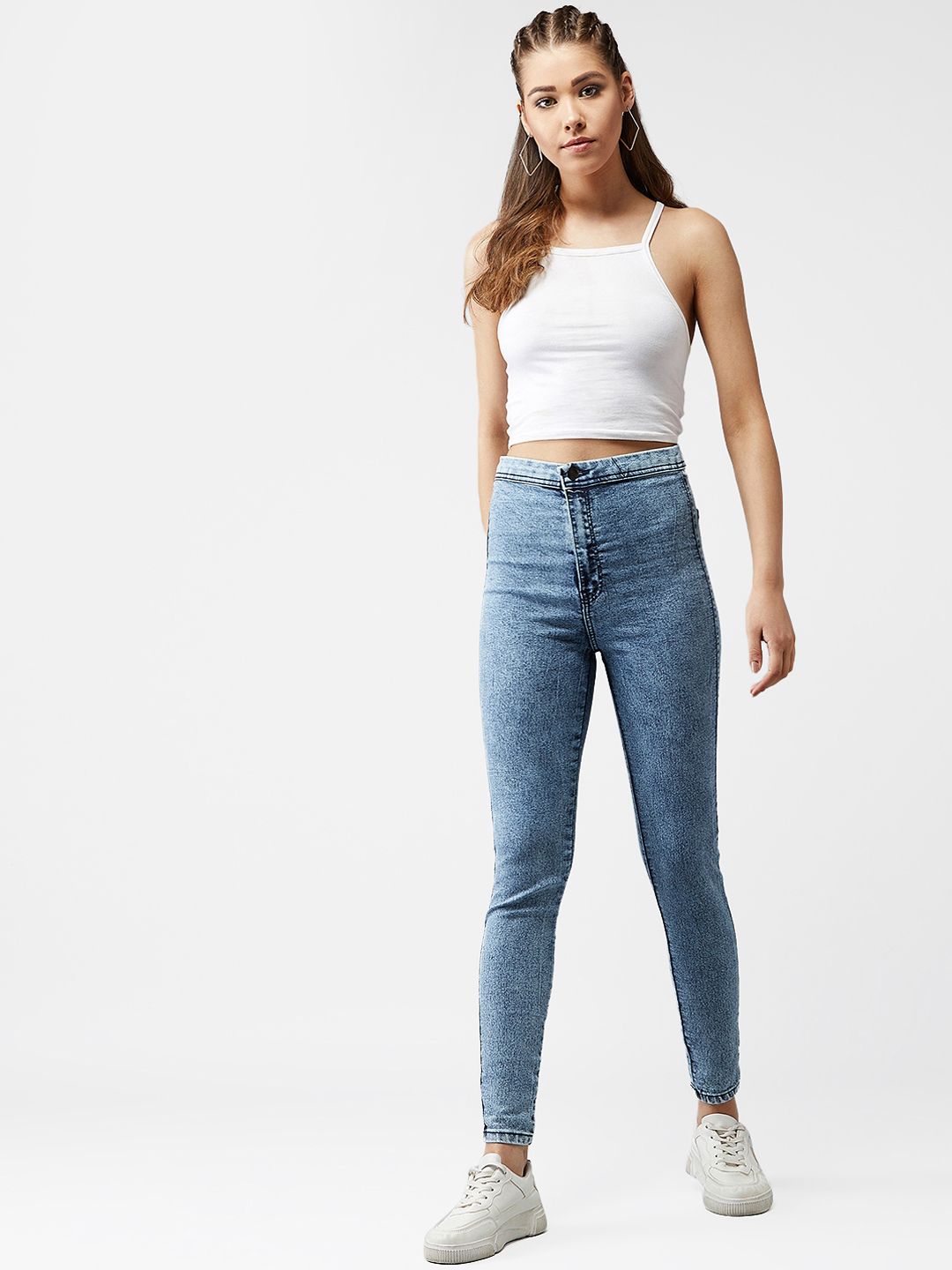 Kotty Women Blue Skinny Fit High-Rise Clean Look Jeans