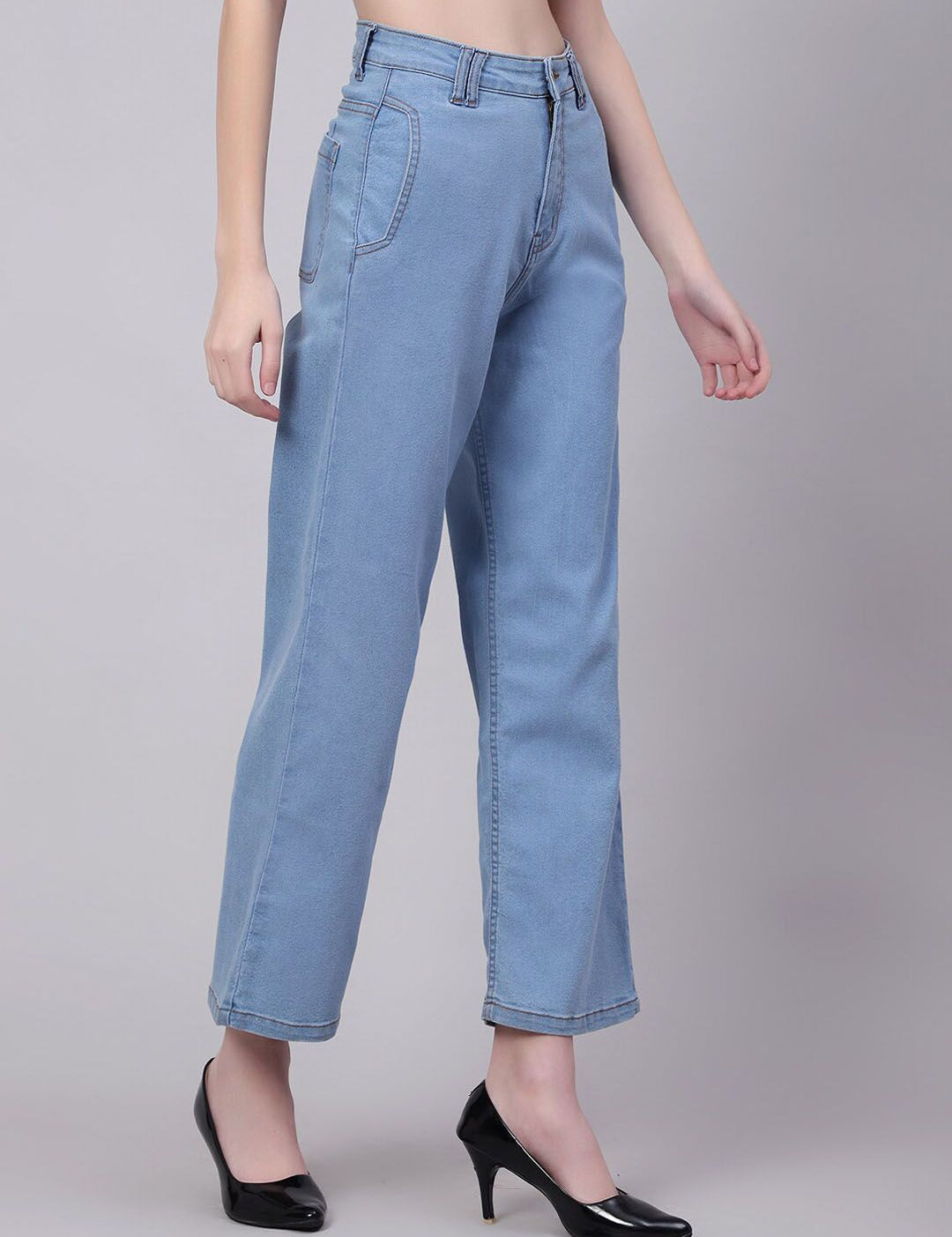 Kotty Women Straight Fit High-Rise Stretchable Jeans