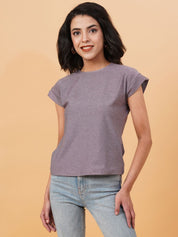 Kotty Women Solid Round Neck T-shirt