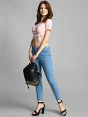 Kotty Women Blue Skinny Fit High-Rise Clean Look Jeans