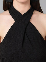 Kotty Halter Neck Satin Styled Back Top