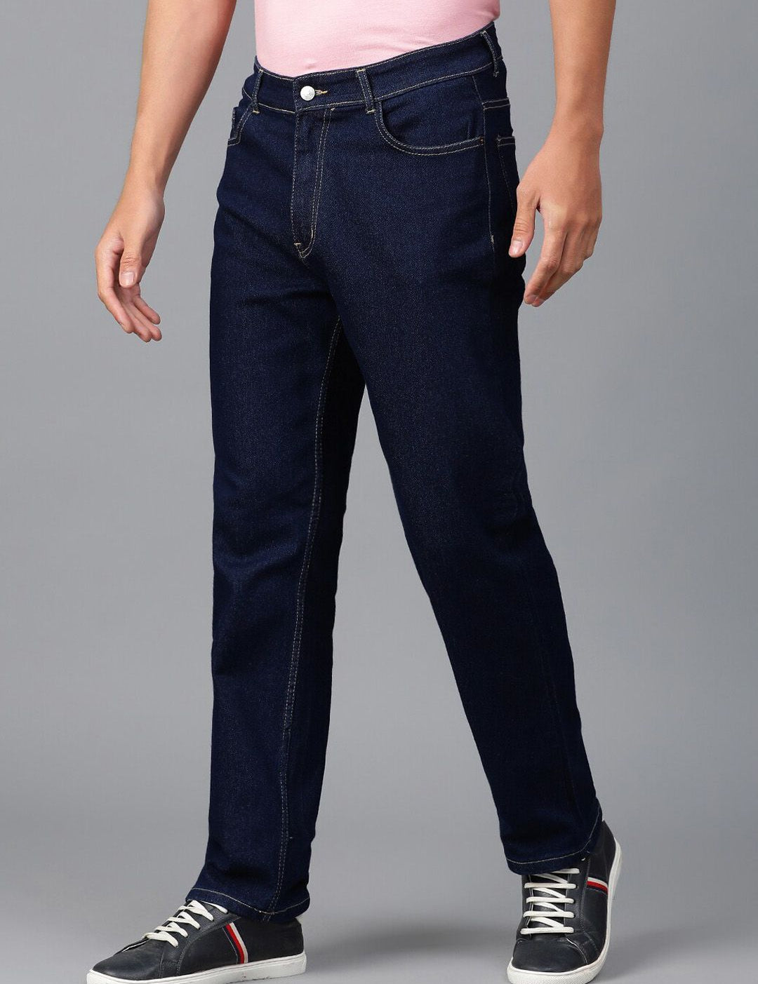 Kotty Men Jean Slim Fit Low-Rise Clean Look Stretchable Jeans