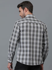 Kotty New Tartan Checks Spread Collar Casual Shirt