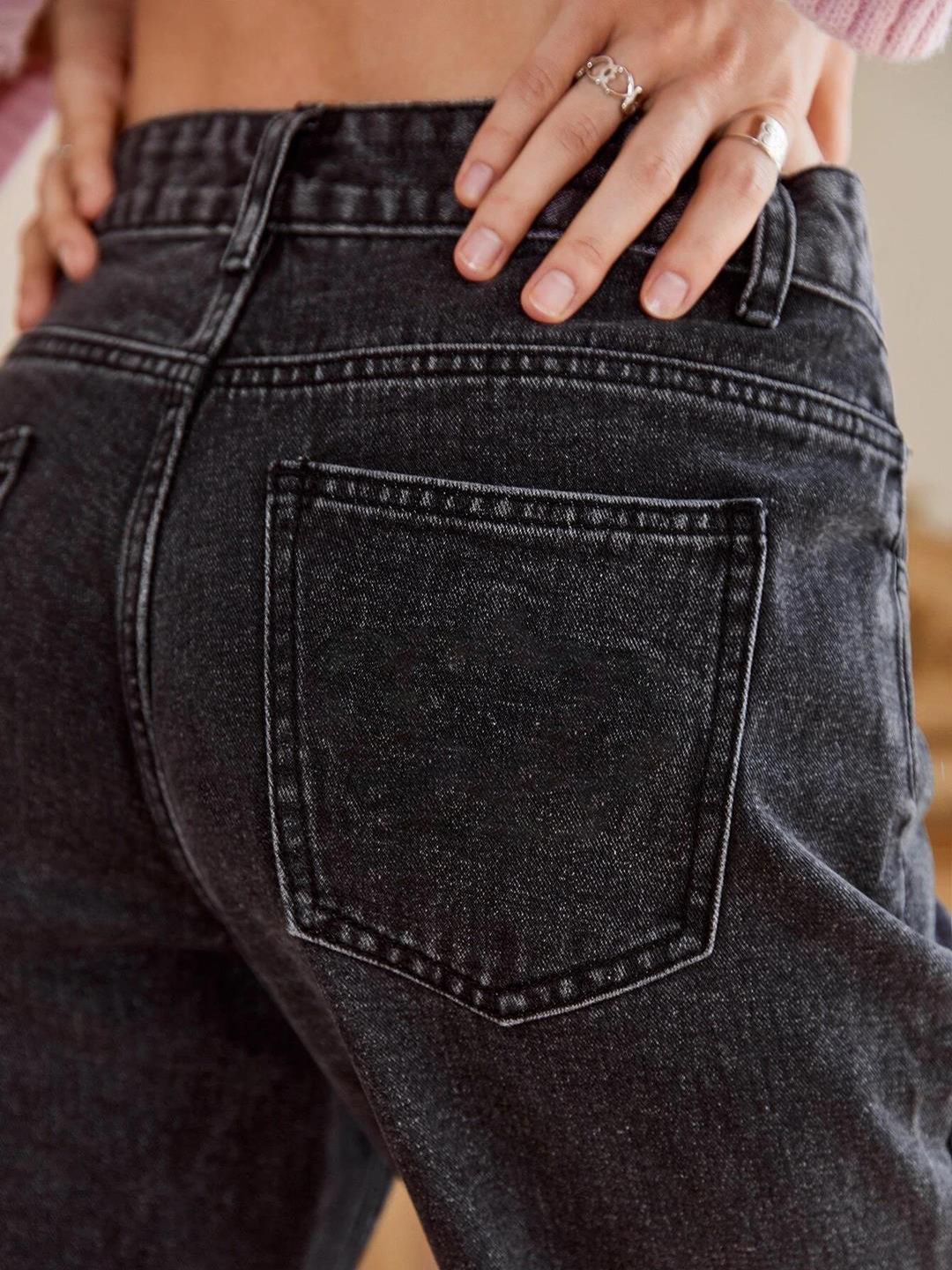 Kotty Women Black Jean Mid Rise Bootcut Stretchable Jeans