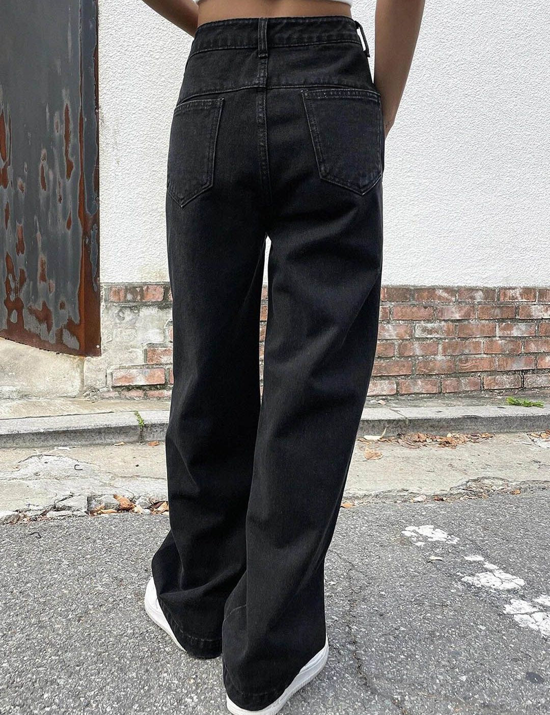 Kotty Women Jean Wide Leg Light Fade High-Rise Stretchable Jeans