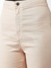 Kotty Women Cream-Coloured Skinny Fit High-Rise Clean Look Jeans