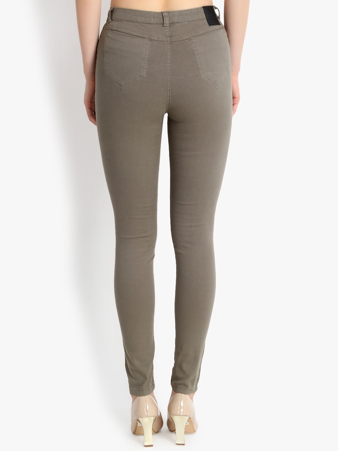 Kotty Women Taupe Skinny Fit High-Rise Clean Look Jeans