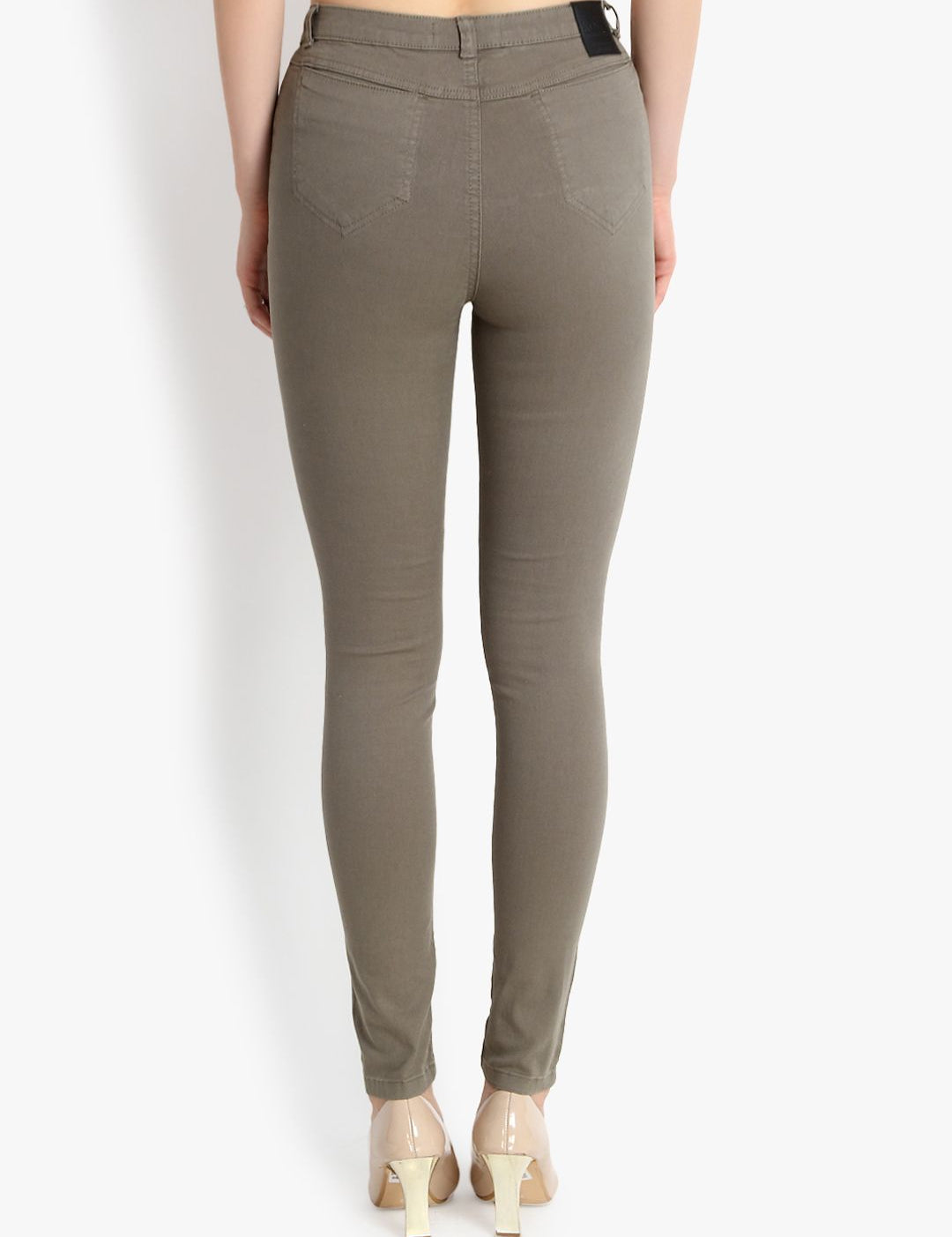 Kotty Women Taupe Skinny Fit High-Rise Clean Look Jeans