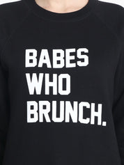 Kotty Women Black Printed Sweatshirt