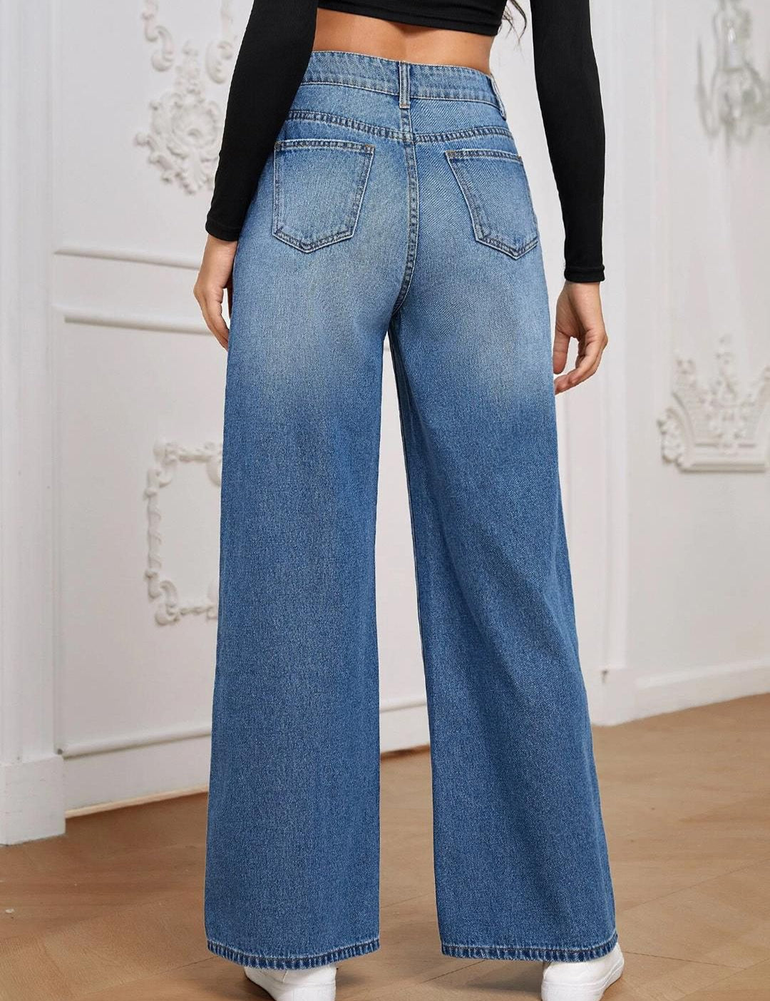 Kotty Women Jean Straight Fit High-Rise Heavy Fade Stretchable Jeans