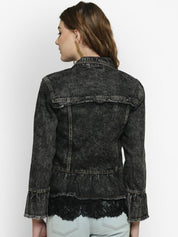 Kotty Women Black Denim Jacket