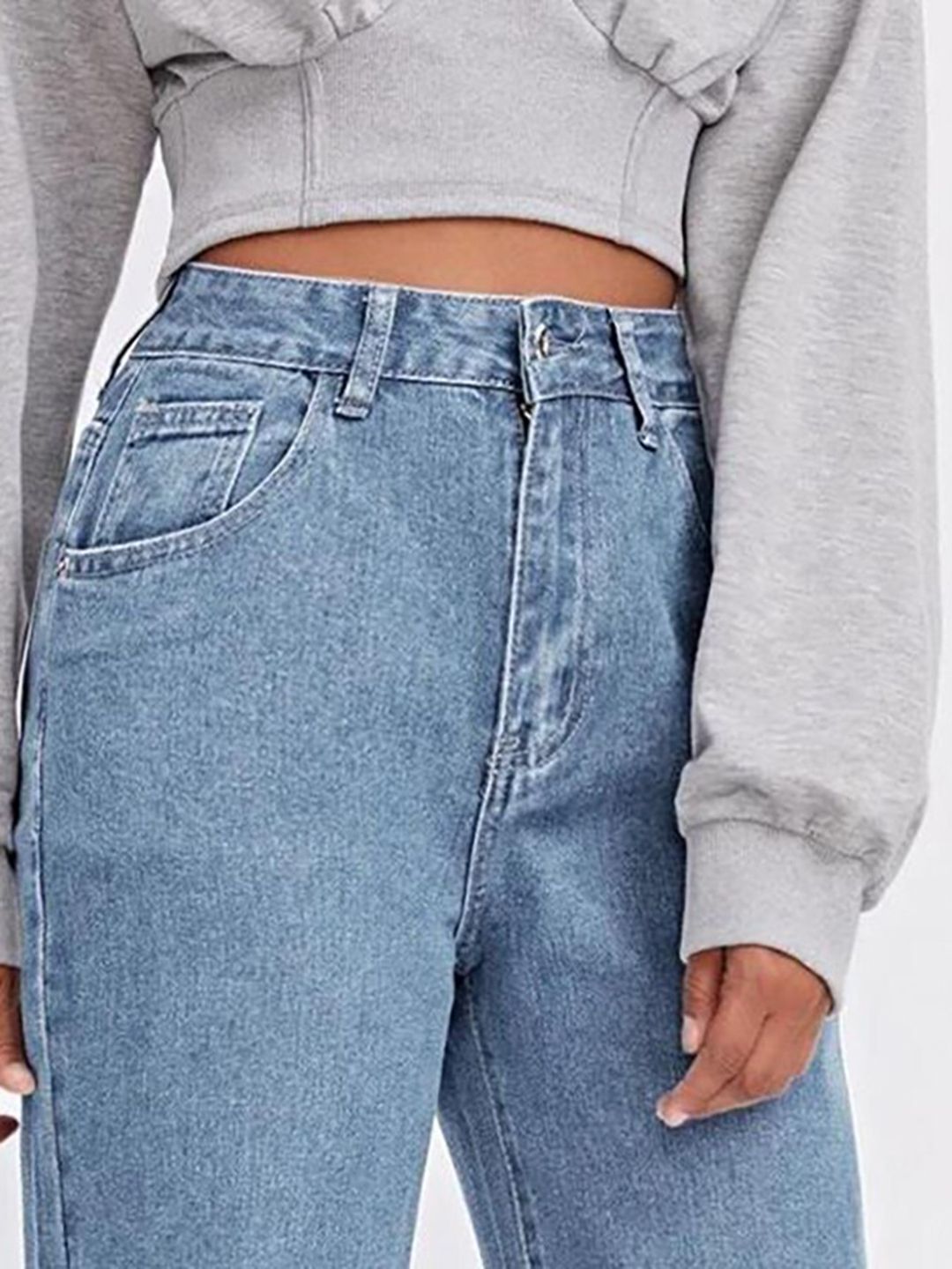 Kotty Women Blue Jean Straight Fit High-Rise Stretchable Jeans