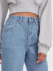 Kotty Women Blue Jean Straight Fit High-Rise Stretchable Jeans