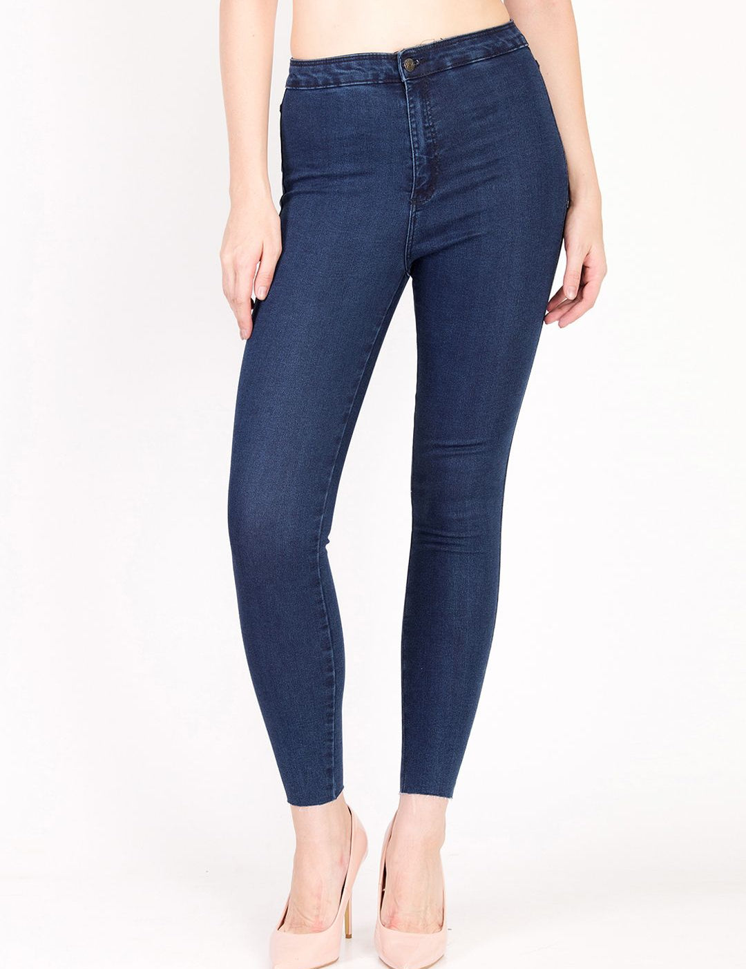 Kotty Women Navy Blue Skinny Fit High-Rise Clean Look Jeans