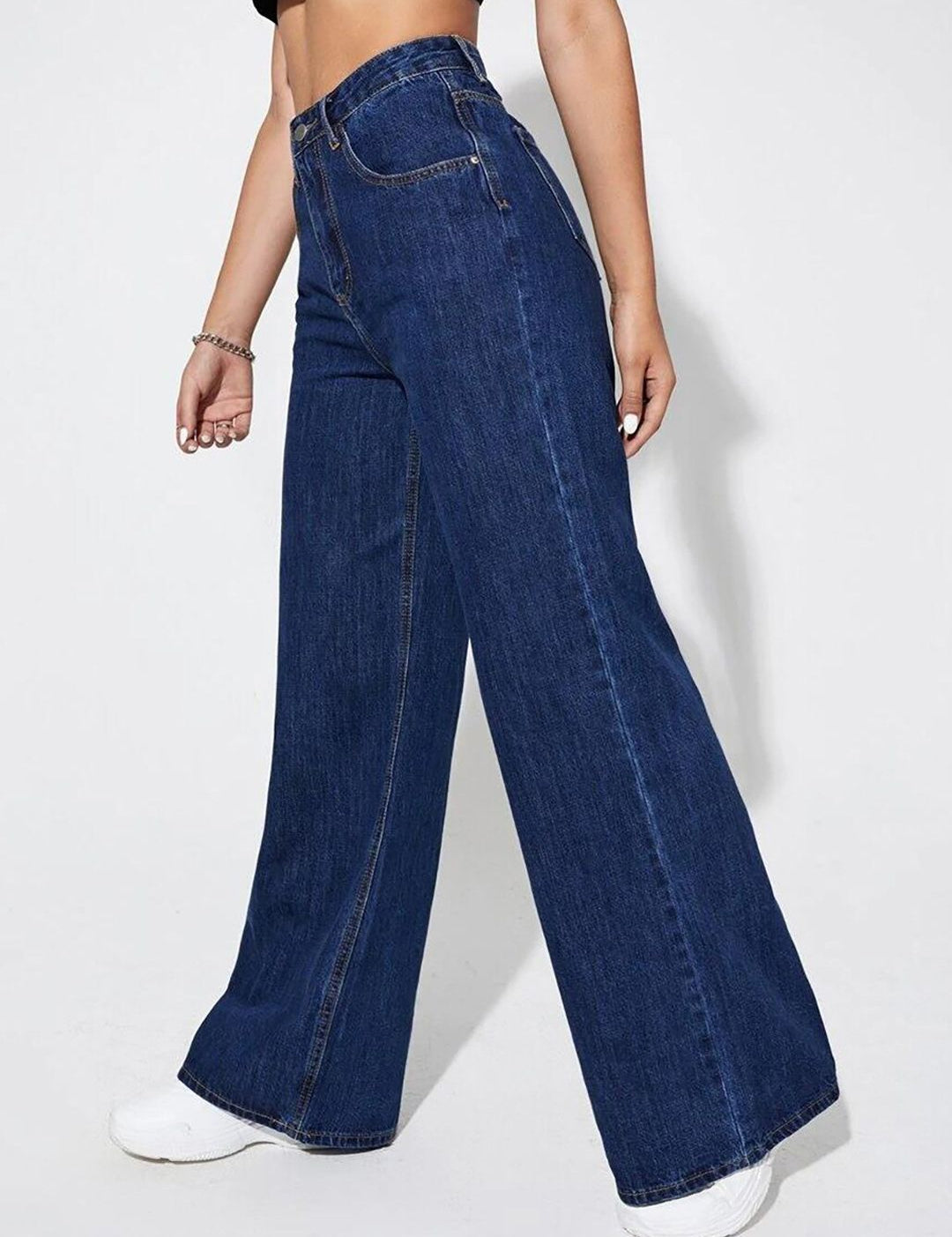 KOTTY Basics Women Jean Straight Fit High-Rise Clean Look Stretchable Cotton Jeans