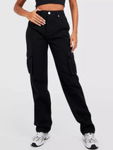 Kotty Women Black Jean Straight Fit High-Rise Stretchable Jeans