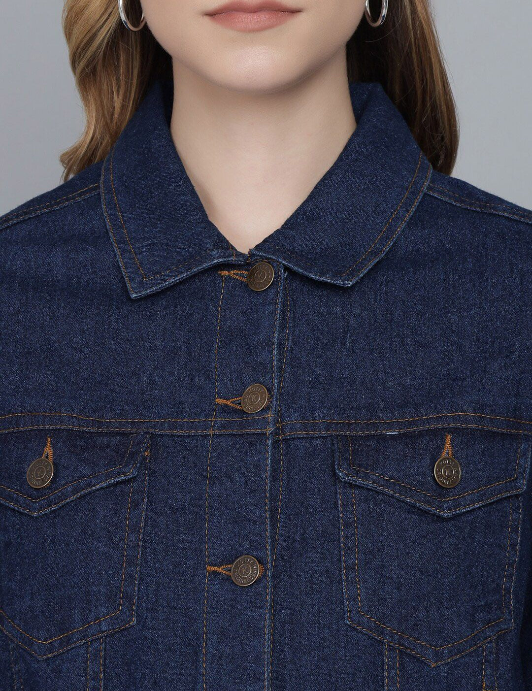 Kotty Women Blue Washed Lightweight Denim Jacket 