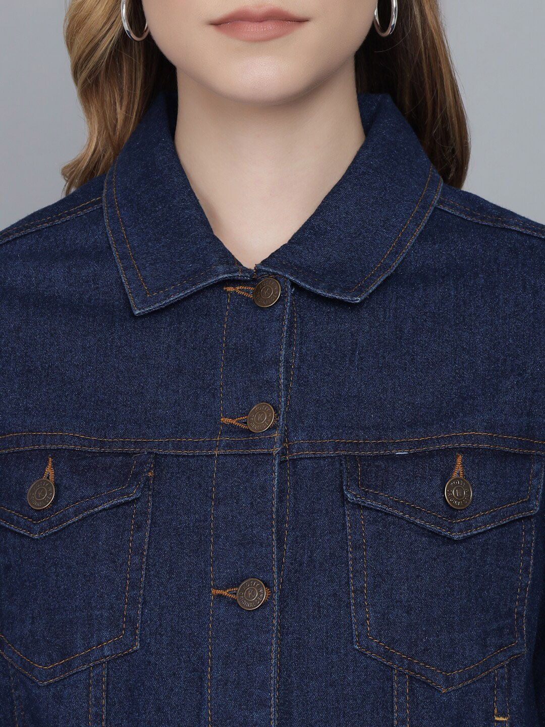 Kotty Women Blue Washed Lightweight Denim Jacket 