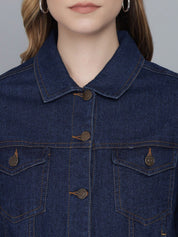 Kotty Women Blue Washed Lightweight Denim Jacket 