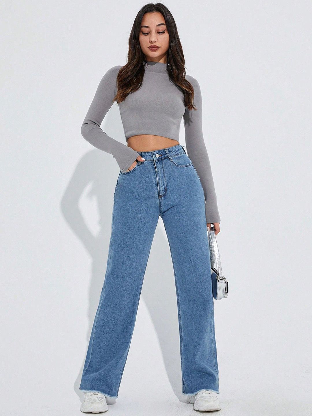 Kotty Women Baggy High-Rise Stretchable Jeans