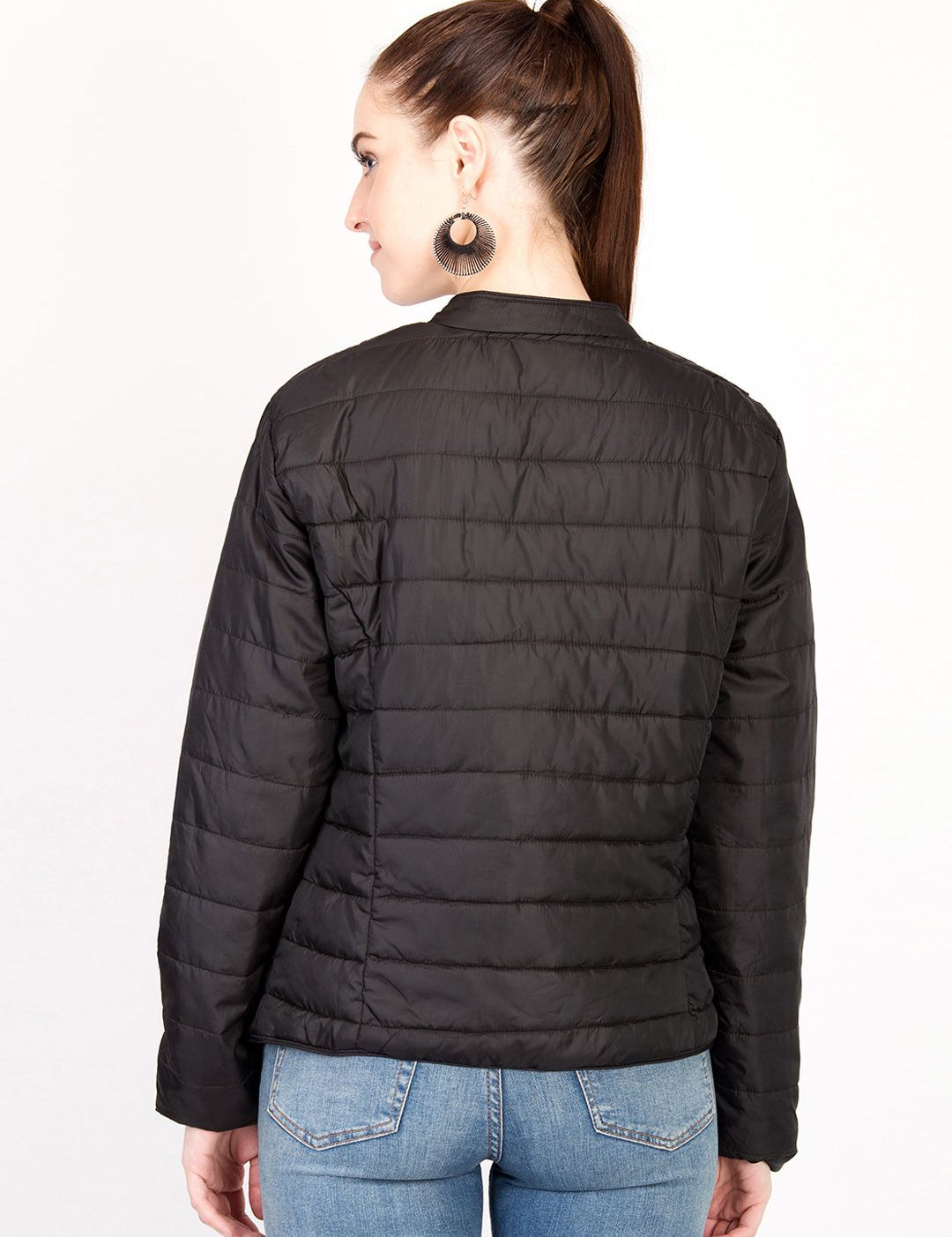 Kotty Women Black Solid Insulator Puffer Jacket