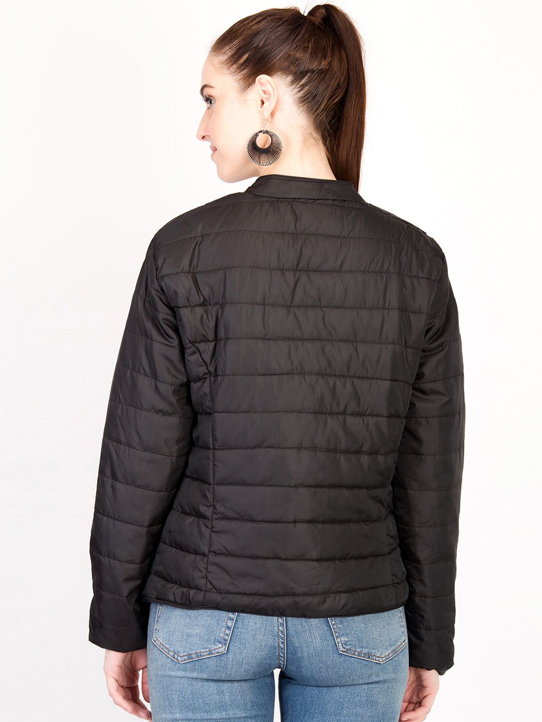 Kotty Women Black Solid Insulator Puffer Jacket