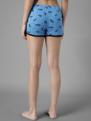 Kotty Women Blue & Black Printed Night suit