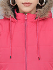 Kotty Women Pink Solid Lightweight Parka Jacket