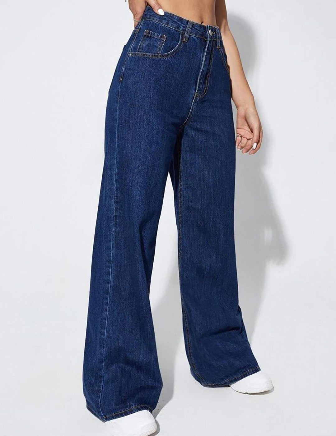 KOTTY Basics Women Jean Straight Fit High-Rise Clean Look Stretchable Cotton Jeans