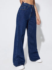 KOTTY Basics Women Jean Straight Fit High-Rise Clean Look Stretchable Cotton Jeans