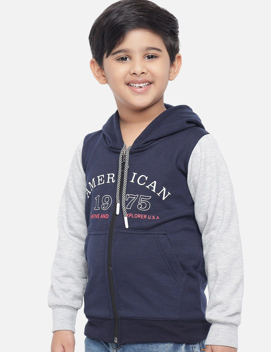 Kotty Boys & White Printed Sweatshirt