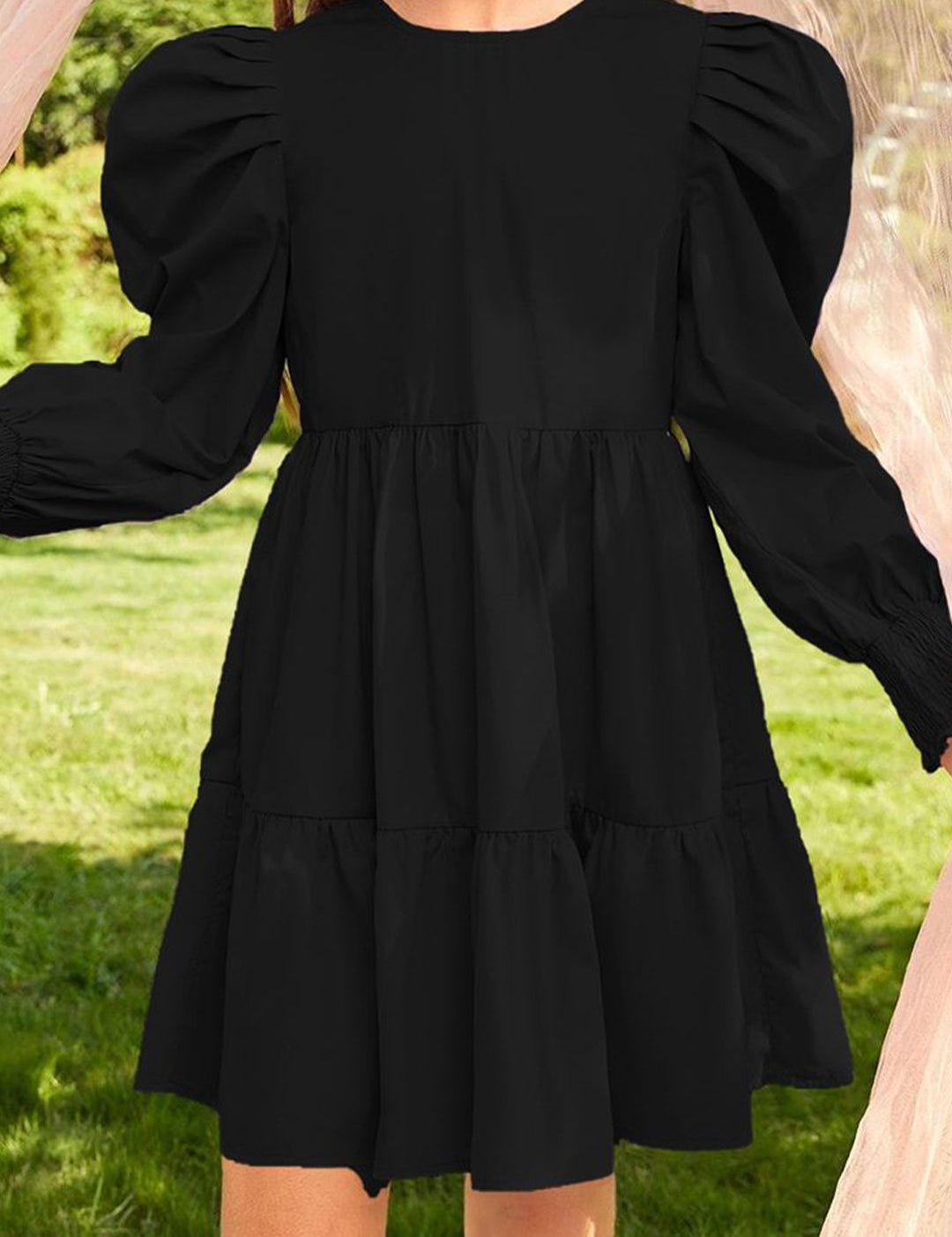 Kotty Puff Sleeve Fit & Flare Dress