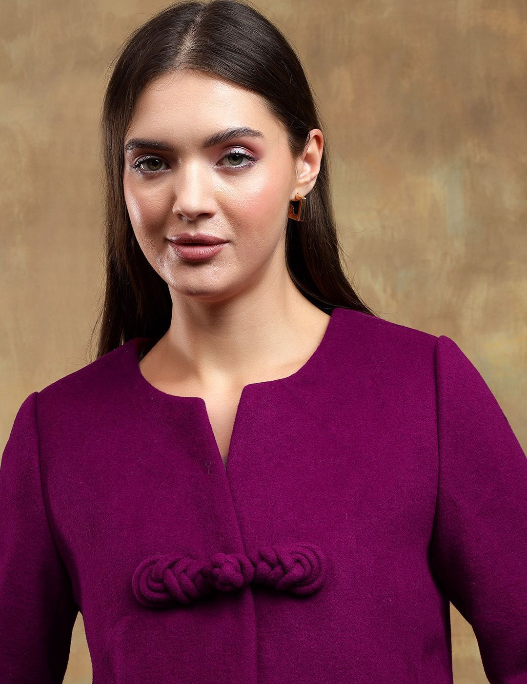 Kotty Solid Long Sleeves Overcoat