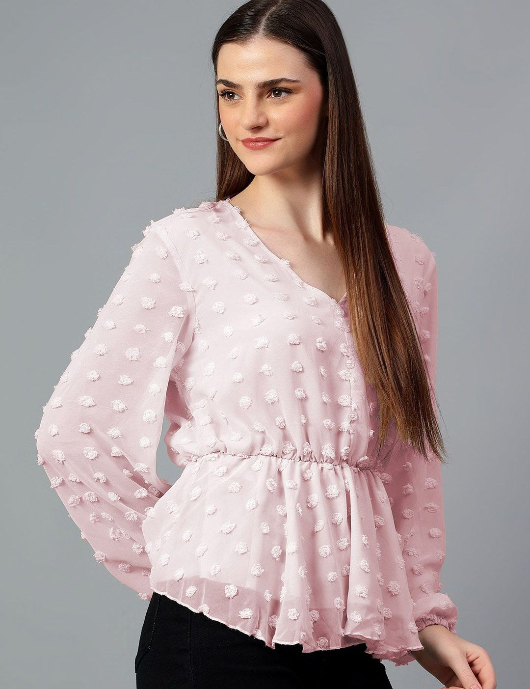 Kotty Women Solid V-Neck Top