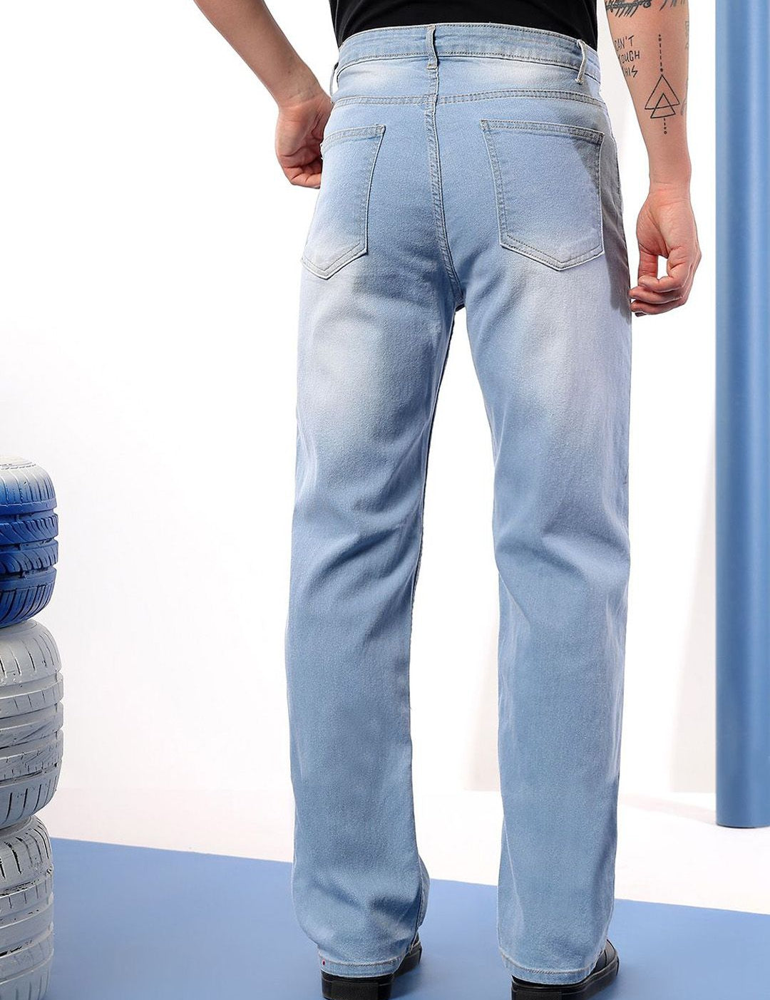 Kotty Men Comfort Fit Mid-Rise Stretchable Jeans