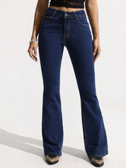 Kotty Women Jean Bootcut High-Rise Clean Look Stretchable Jeans