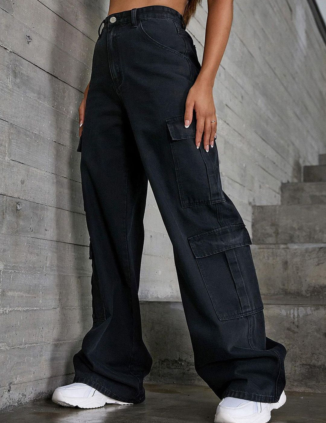 Kotty Women Jean Wide Leg High-Rise Stretchable Jeans