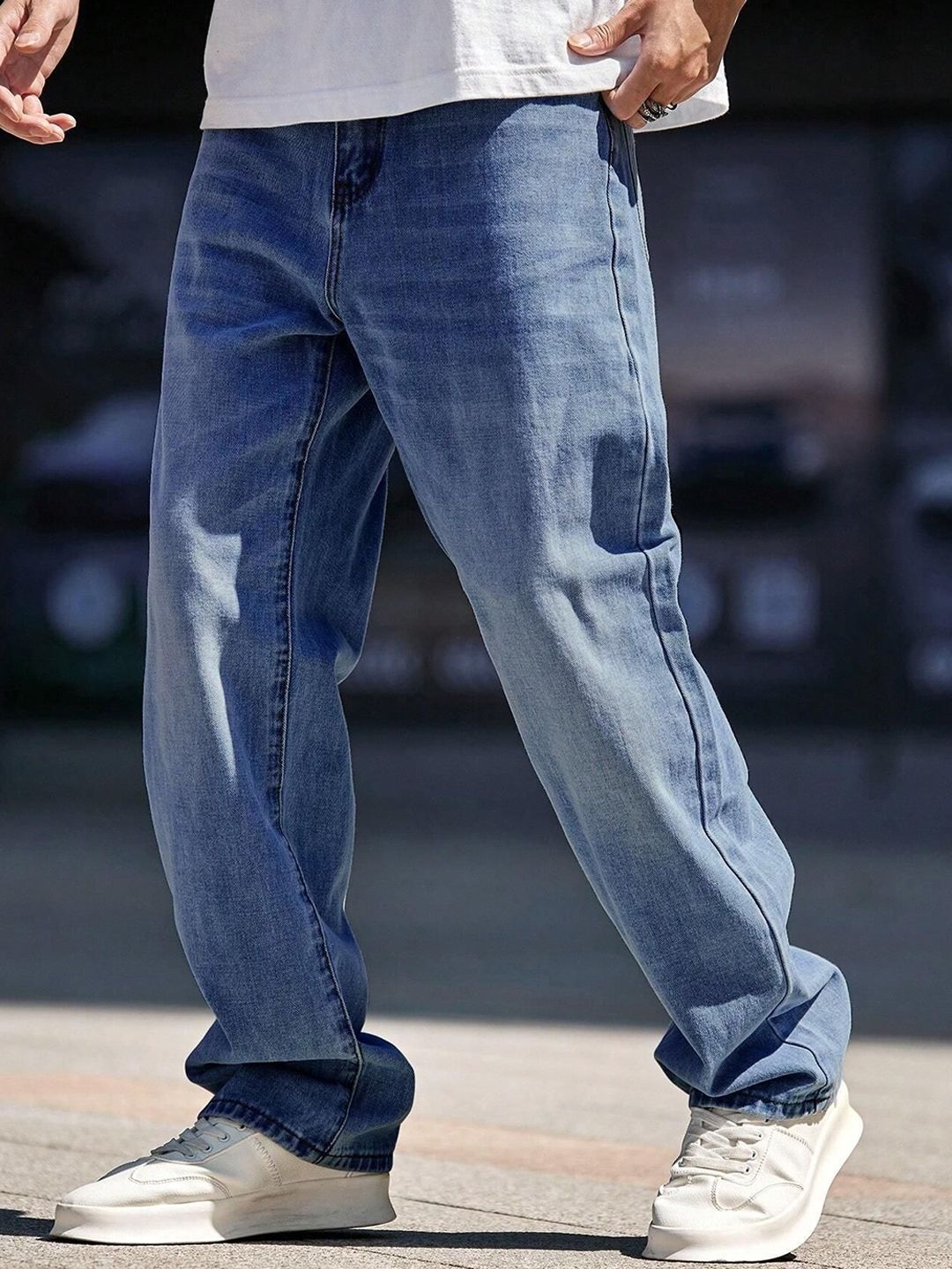 Kotty Men Regular Fit Low-Rise light Fade Stretchable Jeans