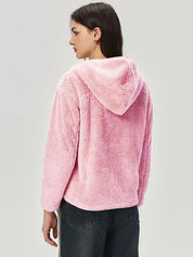 Kotty Women Hooded Self Design Open Front Jacket