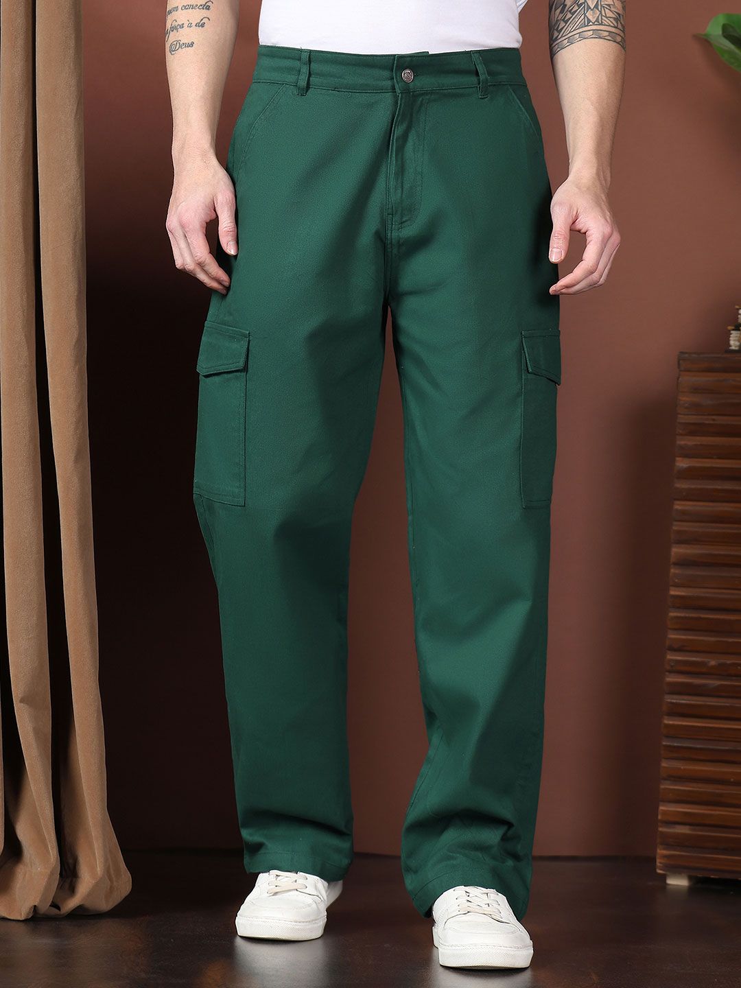 Kotty Men Relaxed Easy Wash Cargos Trousers