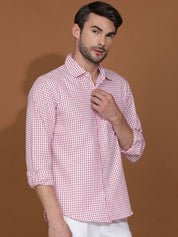 Kotty New Checked Spread Collar Casual Shirt