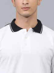 Kotty Colourblocked Polo Collar Cotton T-shirt